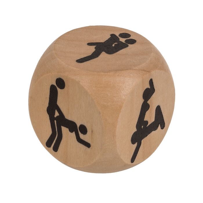 Ігровий кубик Wooden Dice Kama Sutra з варіантами поз, 1 шт - Зображення 1