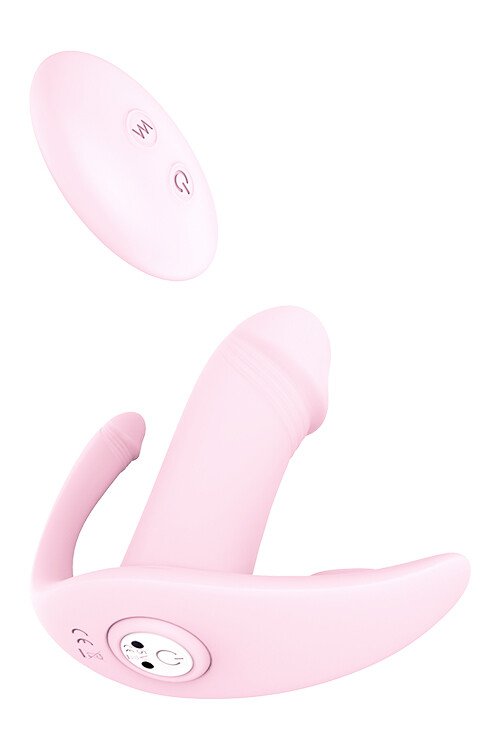 Потрійний вібратор реалістичний Dream Toys з дистанційним пультом рожевий, 9.7 х 2.8 см - Зображення 7