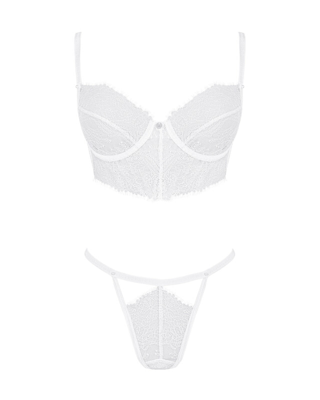 Сексуальний комплект Obsessive Bianelle S/M, білий - Зображення 3