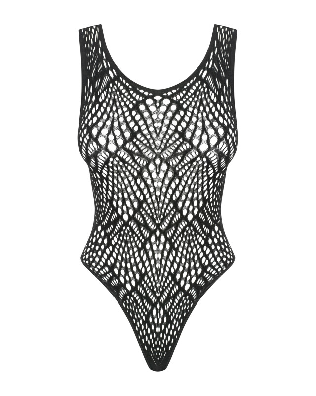 Еротичне боді Obsessive B127 XL/XXL, з вирізами, чорне - Зображення 4
