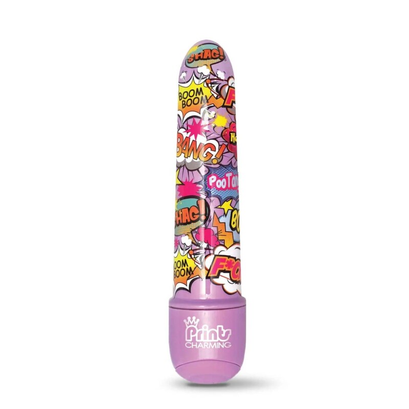 Міні-вібратор із принтом Prints Charming Pop Tease мультиколор, 12.7 см х 2.5 см