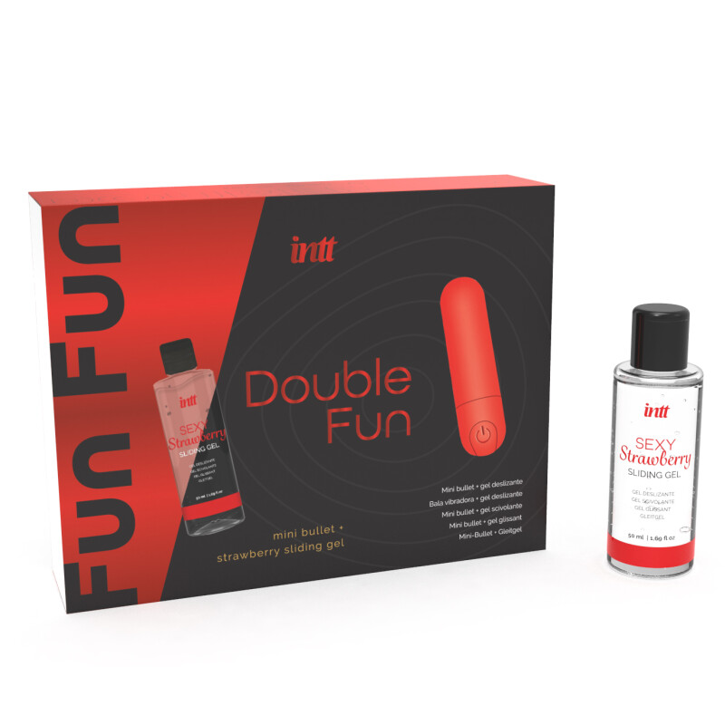 Набір для прелюдій INTT DOUBLE FUN, віброкуля та лубрикант - Зображення 1