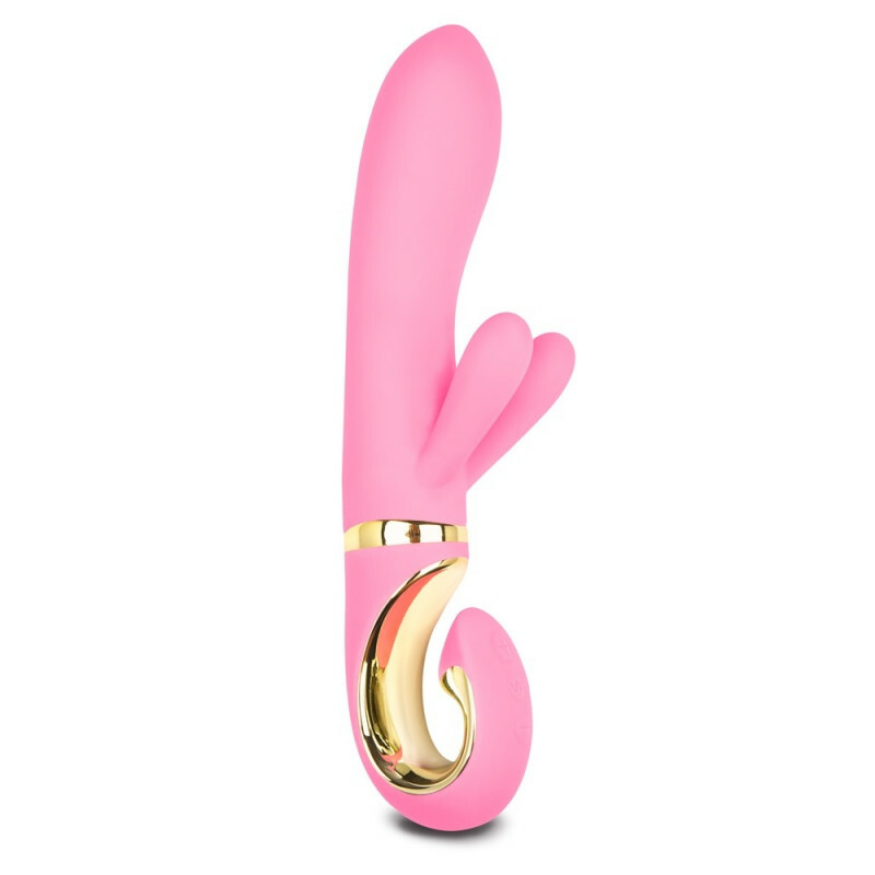 Вібратор-кролик G-Vibe із силікону, рожевий, 23.5 см х 4 см