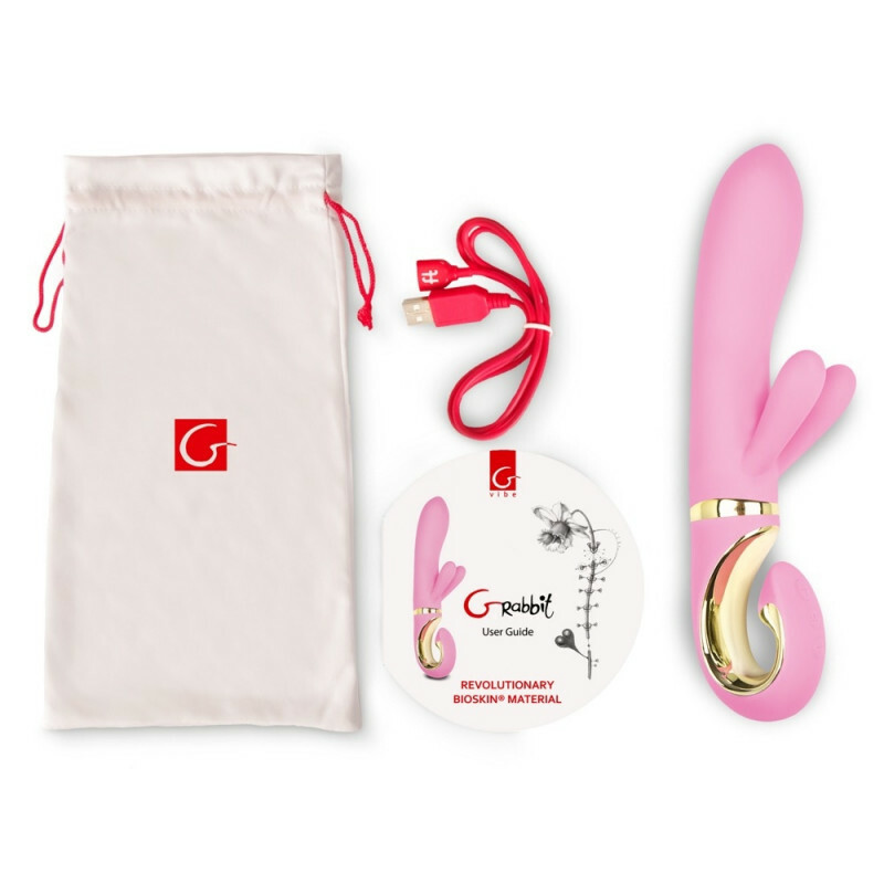 Вібратор-кролик G-Vibe із силікону, рожевий, 23.5 см х 4 см - Зображення 5