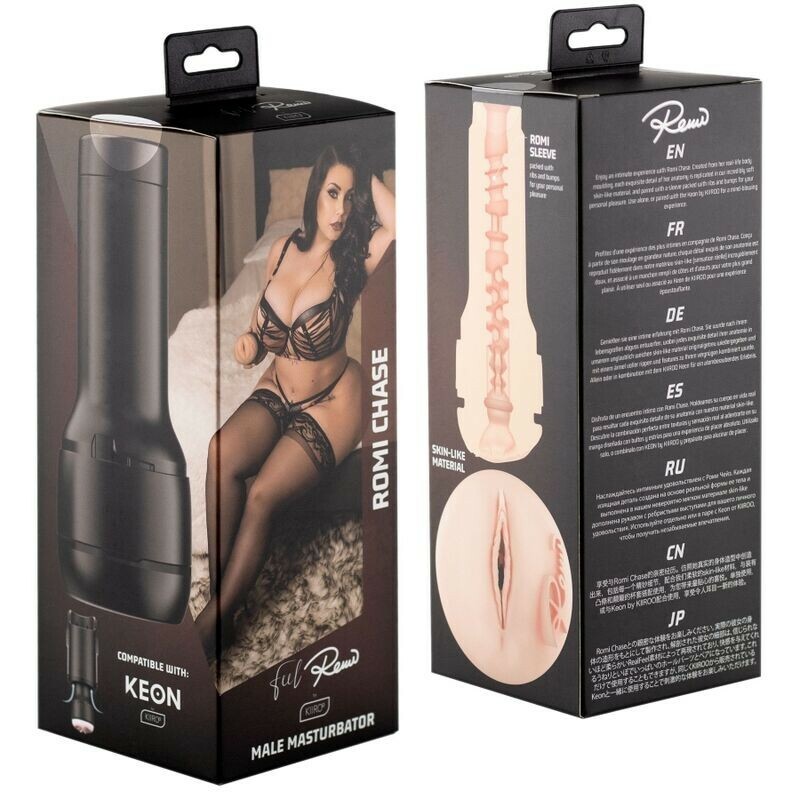 Мастурбатор реалістичний Kiiroo Feel Romi, з кібершкіри, бежевий, 22.5 х 8.9 см