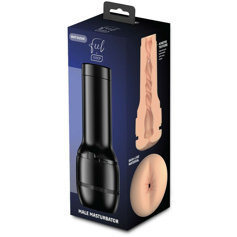 Мастурбатор реалістичний Feel Stroker Kiiroo, з кібершкіри, бежевий, 22.3 х 8.5 см - Зображення 1