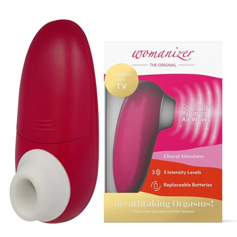 Безконтактний стимулятор клітора Womanizer Mini Red Wine, малиновий