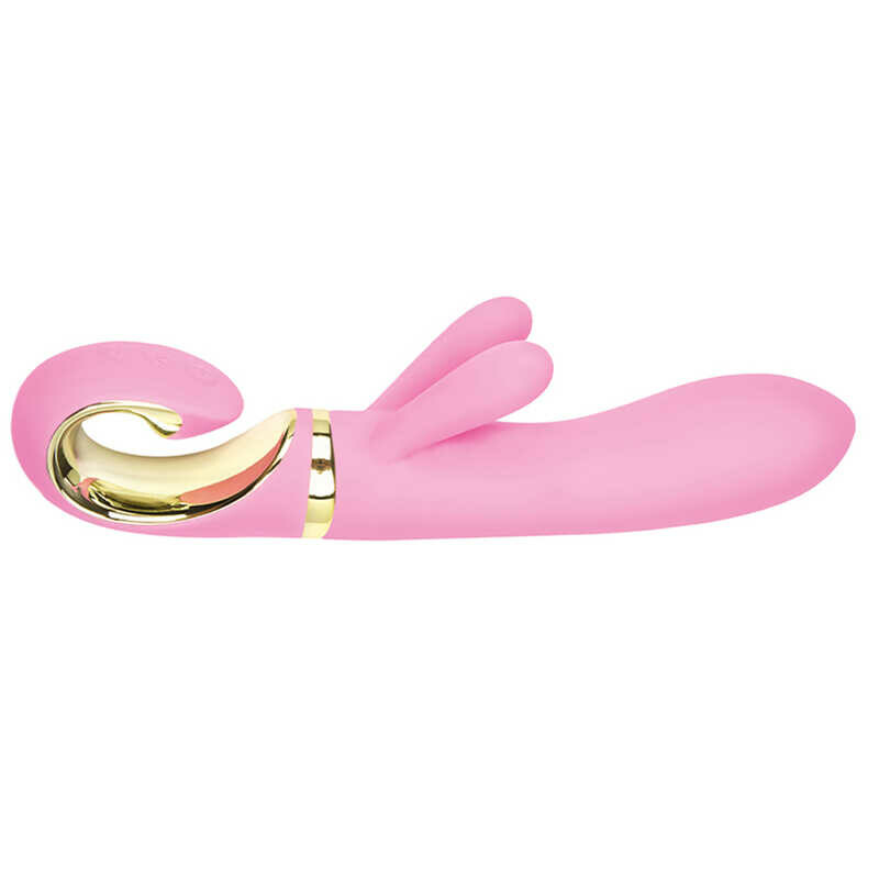 Вібратор-кролик G-Vibe із силікону, рожевий, 23.5 см х 4 см - Зображення 4