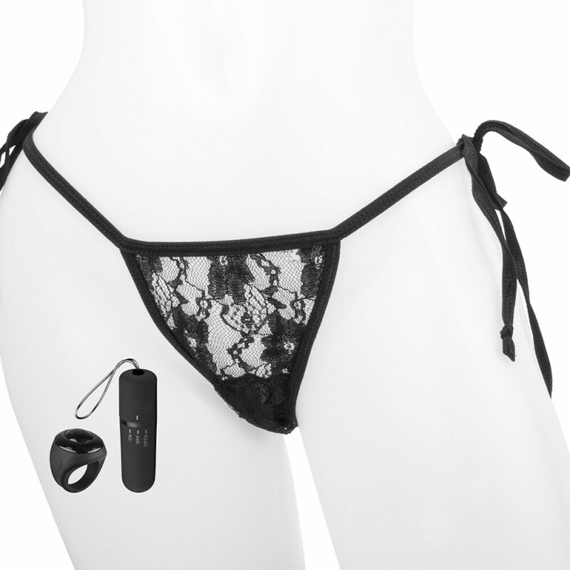 Вібратор у трусики The Screaming O Remote Control Panty Vibe з пультом, на батарейках та трусиками в комплекті, чорний