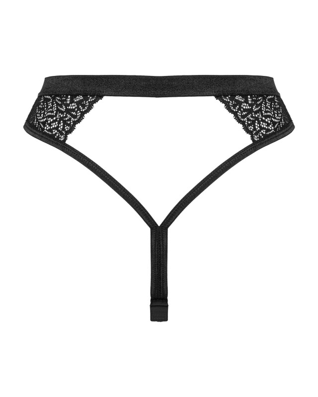 Еротичні стрінги Obsessive Yaskana XS/S, мереживні, чорні - Зображення 5