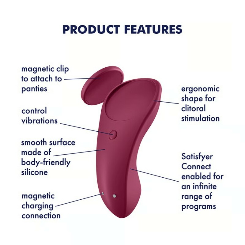 Набір вібраторів Satisfyer Partner Box 1 (Double Joy + Sexy Secret) з додатком, бордовий та фіолетовий - Изображение 2