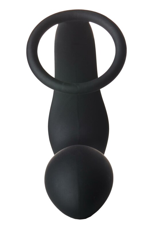 Вібромасажер простати Dream Toys Fantasstic з ерекційним цільцем, чорний, 12 х 3.4 см - Изображение 4