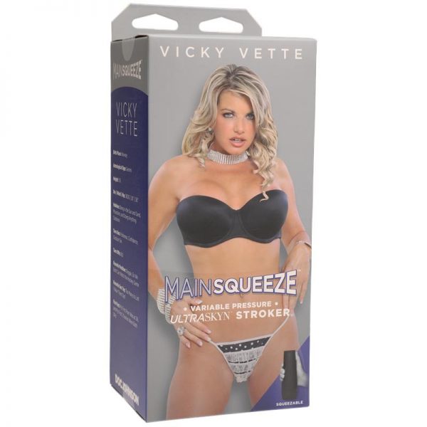 Мастурбатор у колбі кібершкіра DOC JOHNSON Squeeze Vicky Vette Pussy