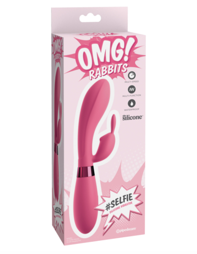 Вібратор-кролик OMG рожевий, 21 х 3.5 см - Изображение 1