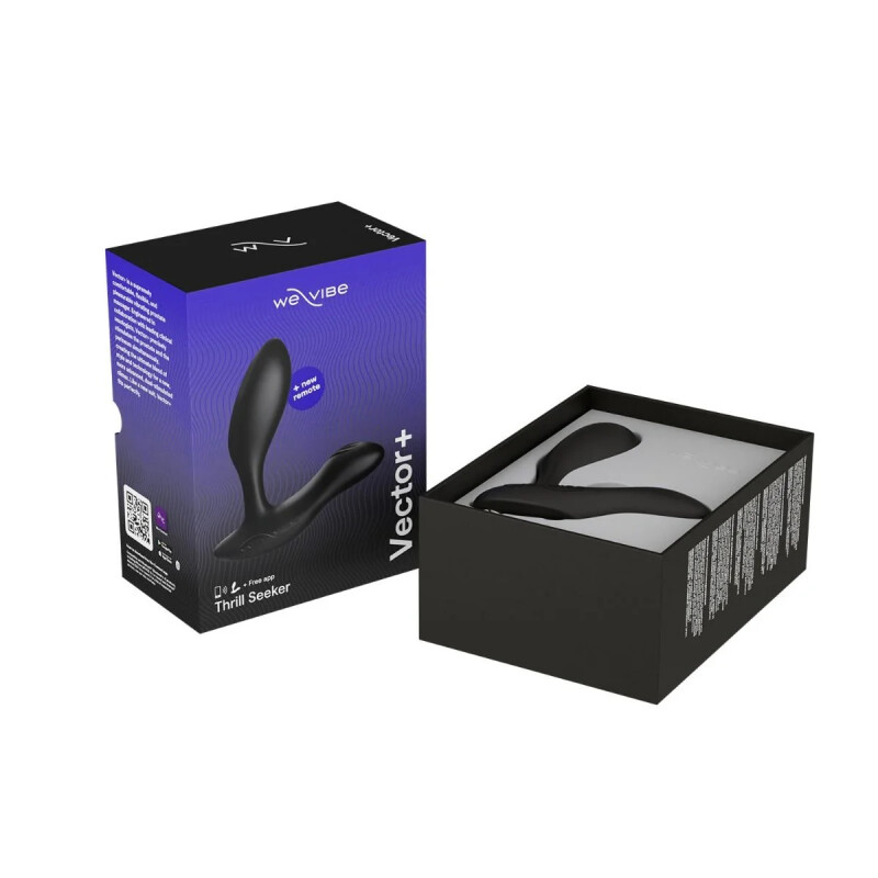 Масажер простати смарт Vector+ Charcoal від We-Vibe (Вівайб) чорний, 10.6 х 3 см - Зображення 1
