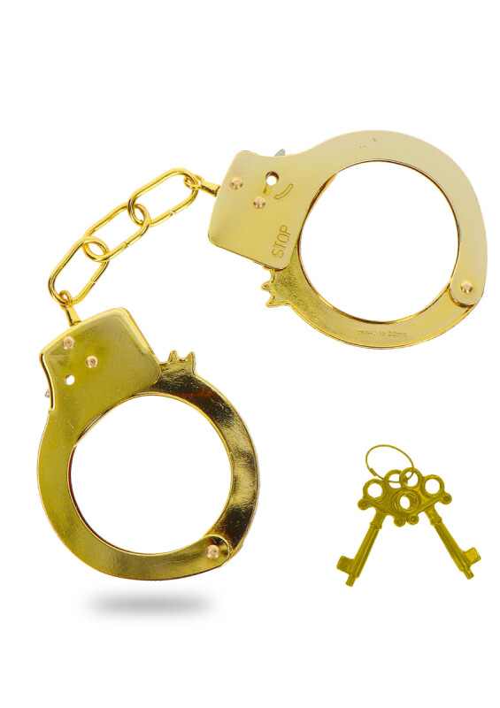 Наручники на ланцюжку з ключами TOY JOY золоті