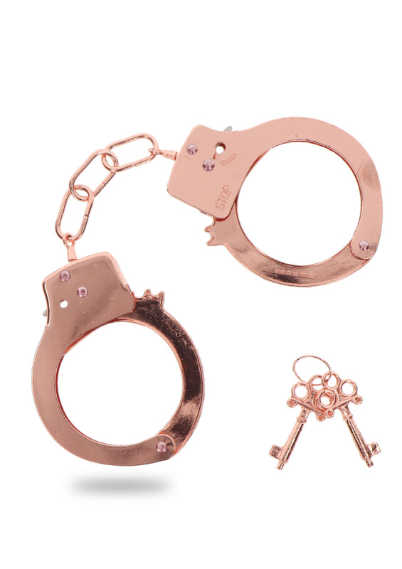 Наручники на ланцюжку з ключами TOY JOY рожеве золото