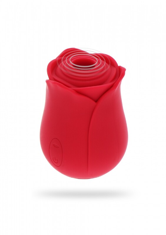 Вакуумний стимулятор Toy Joy Ravishing Rose у вигляді троянди, червоний, 7.5 х 5.6 см