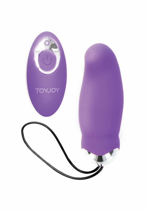 Віброяйце з ротацією TOY JOY з пультом, фіолетове, 8.9 х 3.1 см - Изображение 4