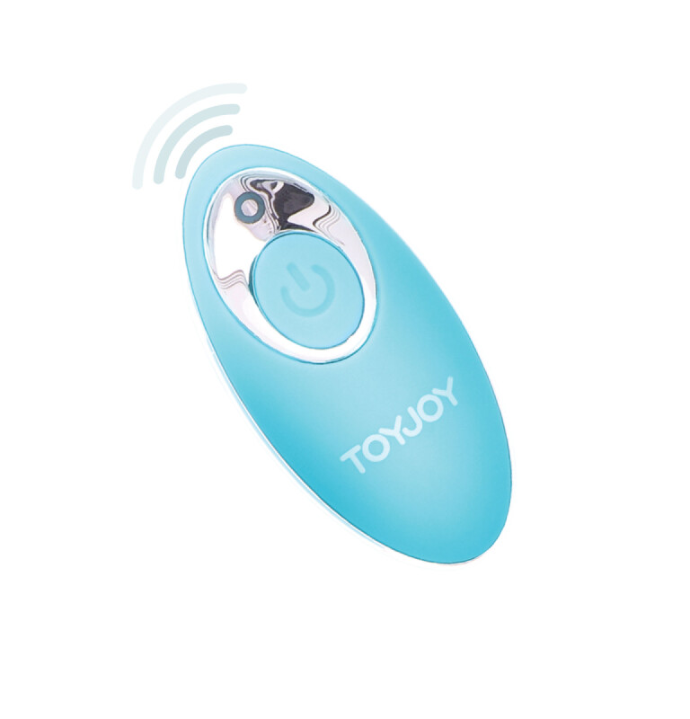Віброяйце з пульсуючим носиком, з дистанційним пультом TOY JOY блакитне, 8.9 х 3.3 см - Зображення 5