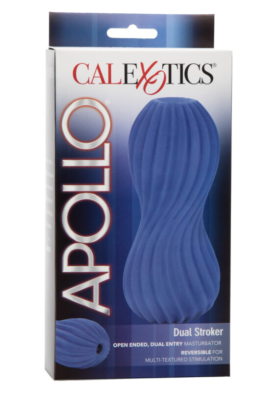 Мастурбатор рельєфний двосторонній California Exotic Novelties синій, 16.5 х 7 см - Зображення 1