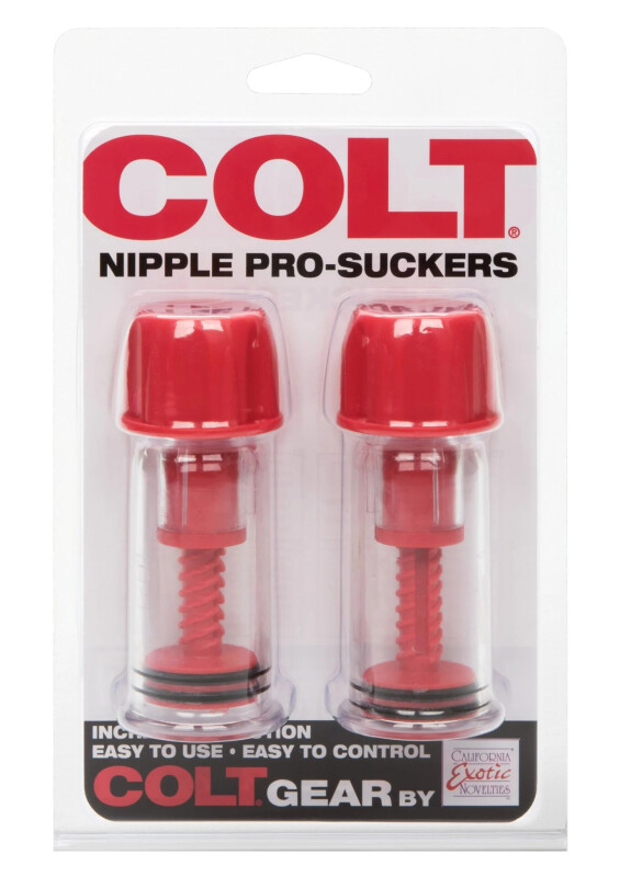 Помпи для сосків COLT Nipple Pro-Suckers червоні, 10 см х 2.8 см - Зображення 2