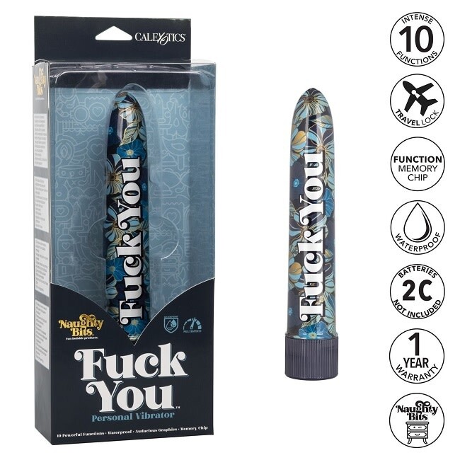 Вібратор з написом Fuck You CalExotics, синій, 16.5 х 3.2 см - Изображение 6