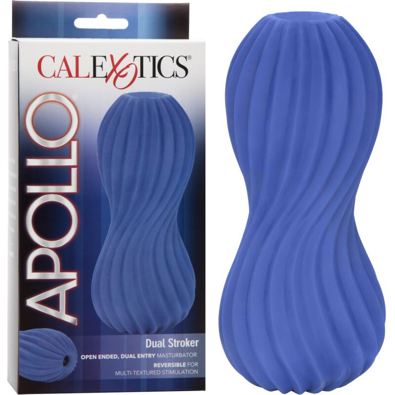 Мастурбатор рельєфний двосторонній California Exotic Novelties синій, 16.5 х 7 см - Зображення 6