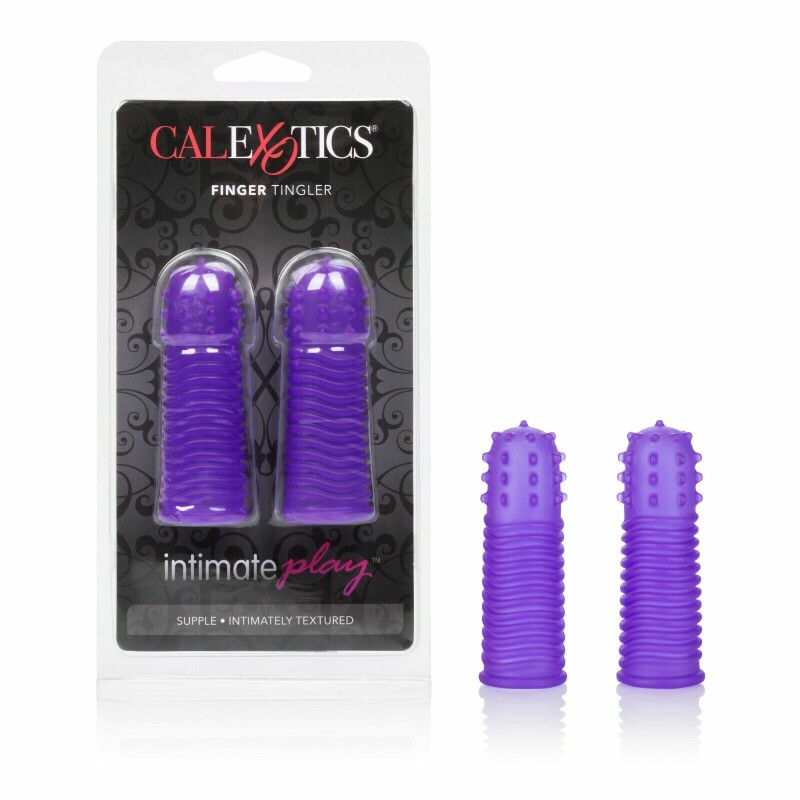 Насадки на палець California Exotics, рельєфні, фіолетові, 2 шт. - Зображення 6