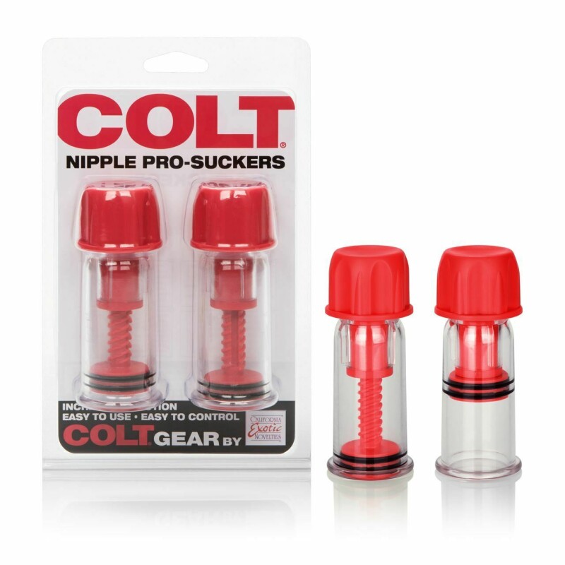 Помпи для сосків COLT Nipple Pro-Suckers червоні, 10 см х 2.8 см