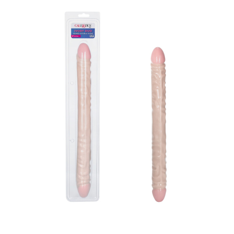 Фалоімітатор подвійний реалістичний California Exotic Novelties бежевий, 46 х 4 см