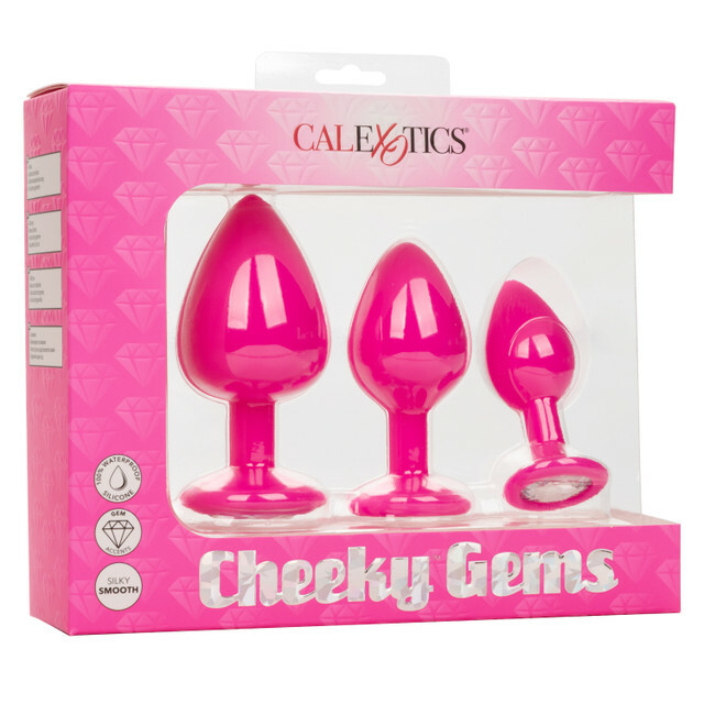 Набір анальних пробок Cheeky Gems 3 розміру, рожеві - Изображение 2