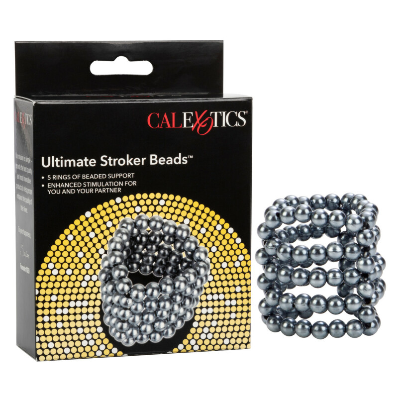 Насадка на член з намистин California Exotic Novelties з відкритою головкою, металік, 3.8 х 3.8 см - Зображення 3