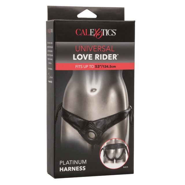 Трусики для страпону Universal Love Rider Platinum Harness, шкірозамінник, чорні - Зображення 4