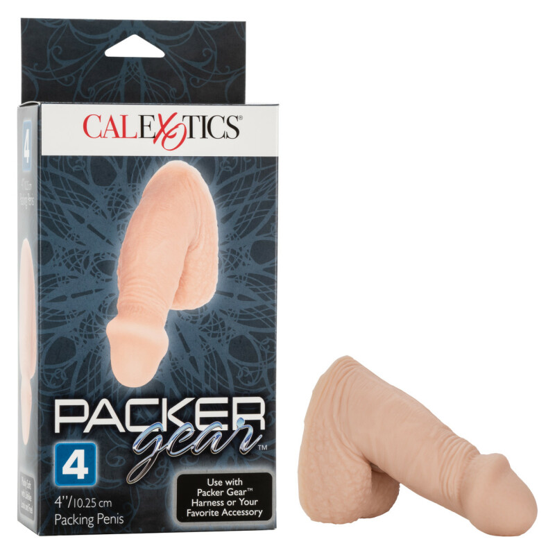 Фалоімітатор реалістичний California Exotic Novelties з мошонкою, бежевий, 10.3 х 3.7 см - Зображення 5