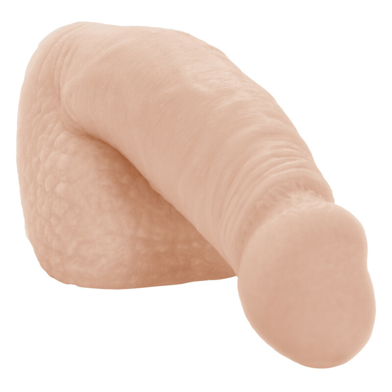 Фалоімітатор реалістичний California Exotic Novelties з мошонкою, бежевий, 12.7 х 3.7 см