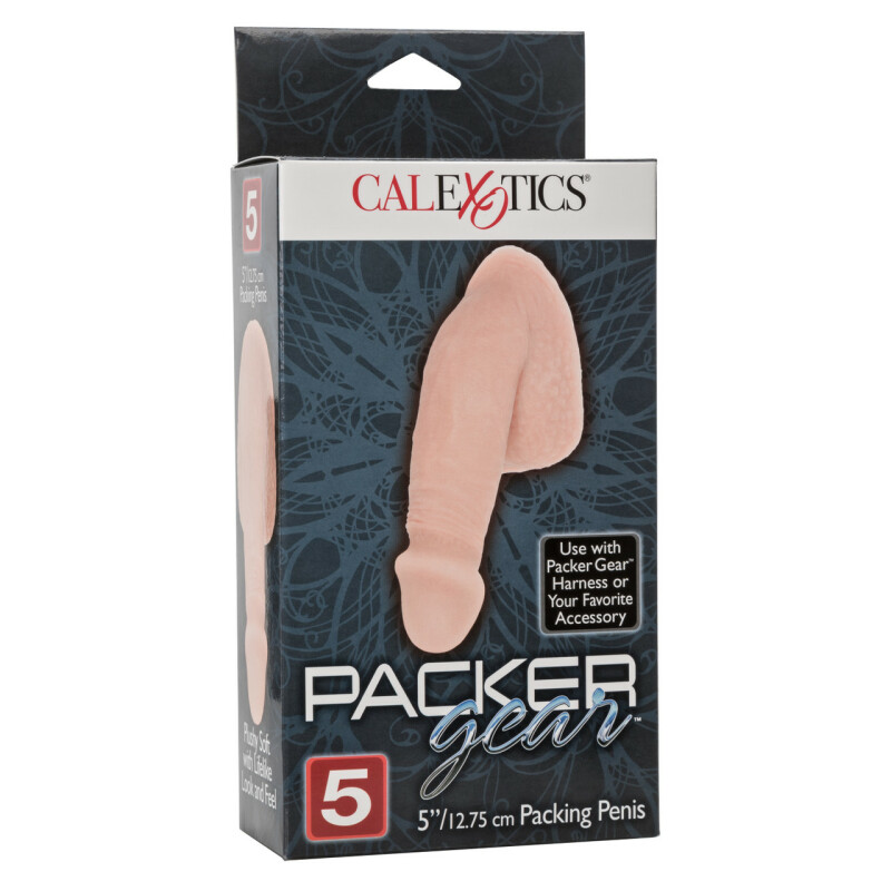 Фалоімітатор реалістичний California Exotic Novelties з мошонкою, бежевий, 12.7 х 3.7 см - Изображение 1