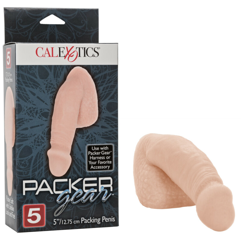 Фалоімітатор реалістичний California Exotic Novelties з мошонкою, бежевий, 12.7 х 3.7 см - Изображение 6