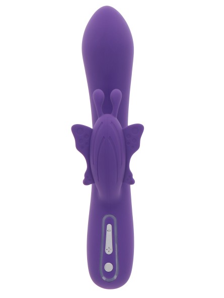 Вібратор-кролик з метеликом Toy Joy, фіолетовий, 21.5 х 3.8 см - Изображение 3