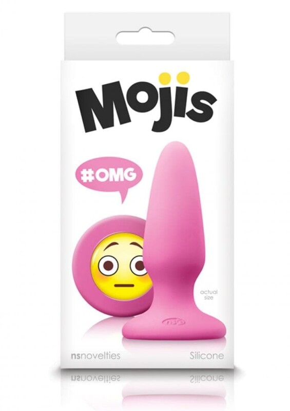 Анальна пробка NS Novelties, M, Mojis OMG рожева 3.7 х 10.5 см - Зображення 1