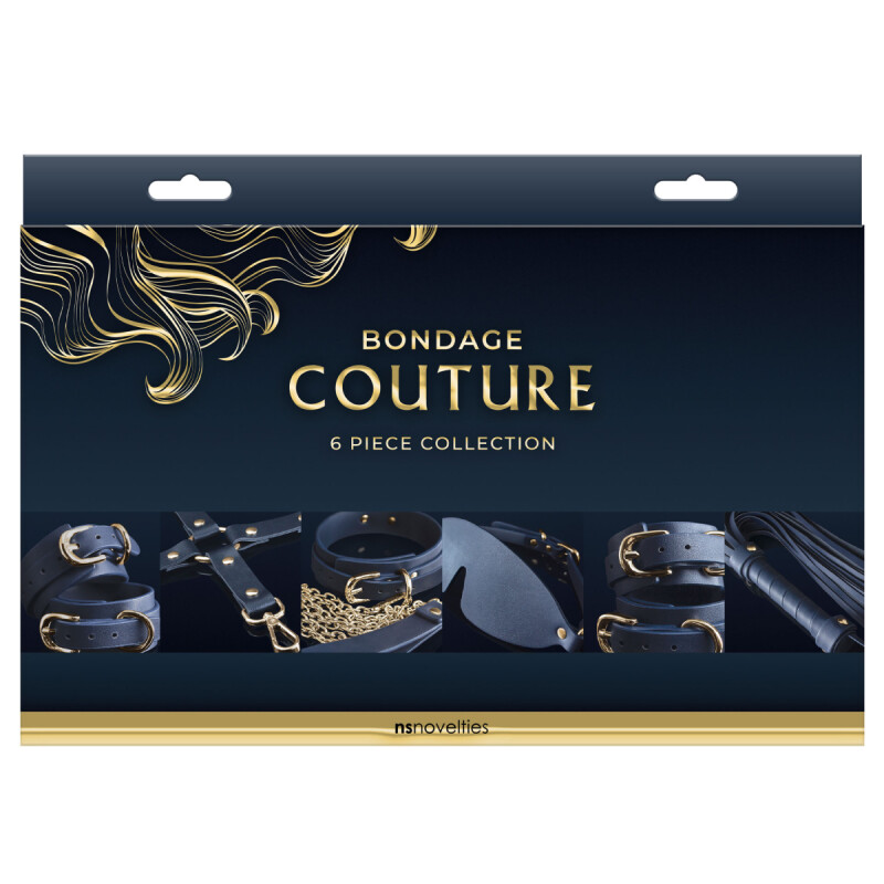 Набір для БДСМ Bondage Couture 6 предметів, синій - Зображення 1