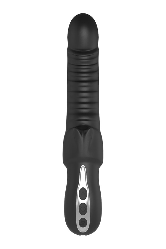 Вібратор рельєфний Dream Toys Midnight Magic із кліторальною стимуляцією чорний, 23 х 4 см - Зображення 3
