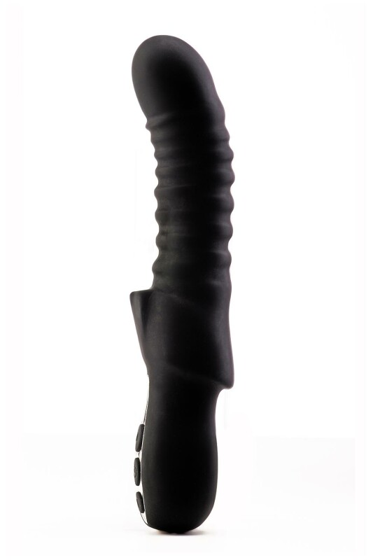 Вібратор рельєфний Dream Toys Midnight Magic із кліторальною стимуляцією чорний, 23 х 4 см - Зображення 5