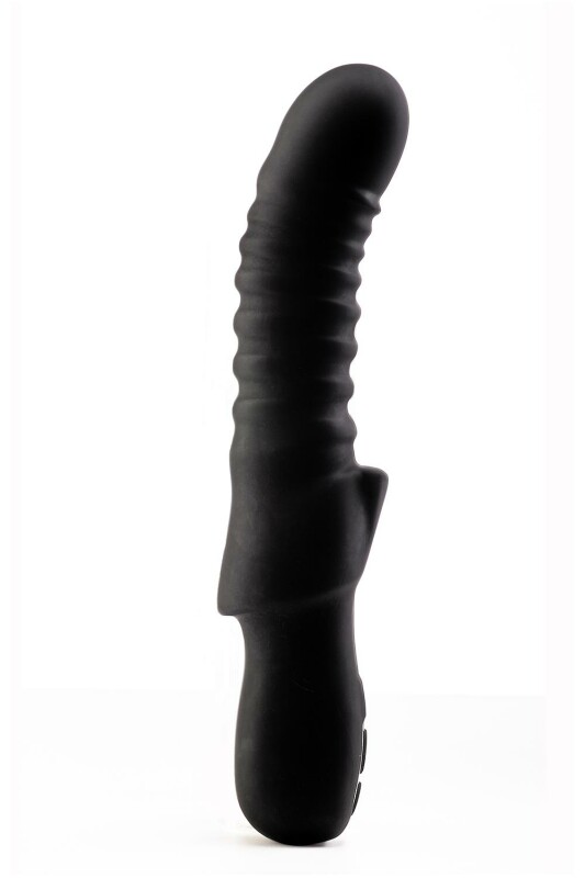 Вібратор рельєфний Dream Toys Midnight Magic із кліторальною стимуляцією чорний, 23 х 4 см - Зображення 6