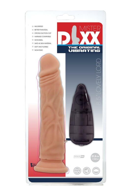 Вібратор на присосці з пультом керування MR.DIXX LOVELY LORD 8,5' VIBRATING DILDO - Зображення 1