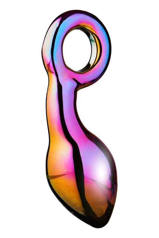 Анальний плаг із боросилікатного скла GLAMOUR GLASS CHUNKY RING PLUG - Изображение 2