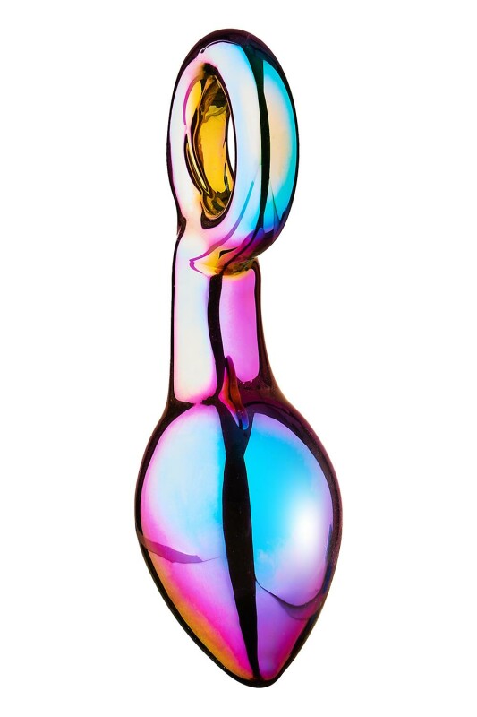 Анальний плаг із боросилікатного скла GLAMOUR GLASS CHUNKY RING PLUG - Изображение 3