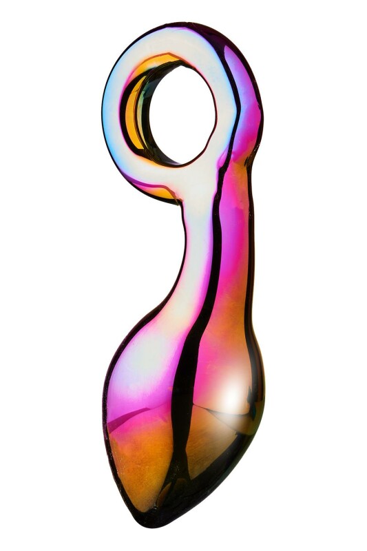 Анальний плаг із боросилікатного скла GLAMOUR GLASS CHUNKY RING PLUG - Изображение 7