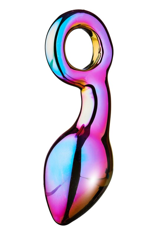Анальний плаг із боросилікатного скла GLAMOUR GLASS CHUNKY RING PLUG - Изображение 8