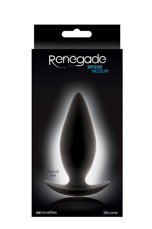 Анальна пробка середня Renegade Spades Medium, 8.9 см х 3.6 см - Изображение 1